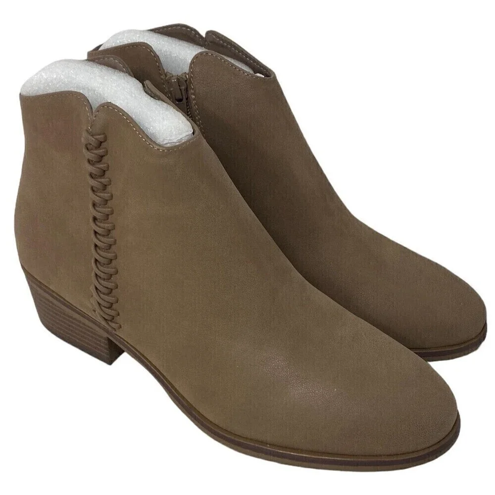 MIA Jaice Ankle Boots Women's Size 10 M Tan Suede